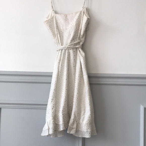 Betsy Johnson white and silver wrap dress - Picture 3 of 4
